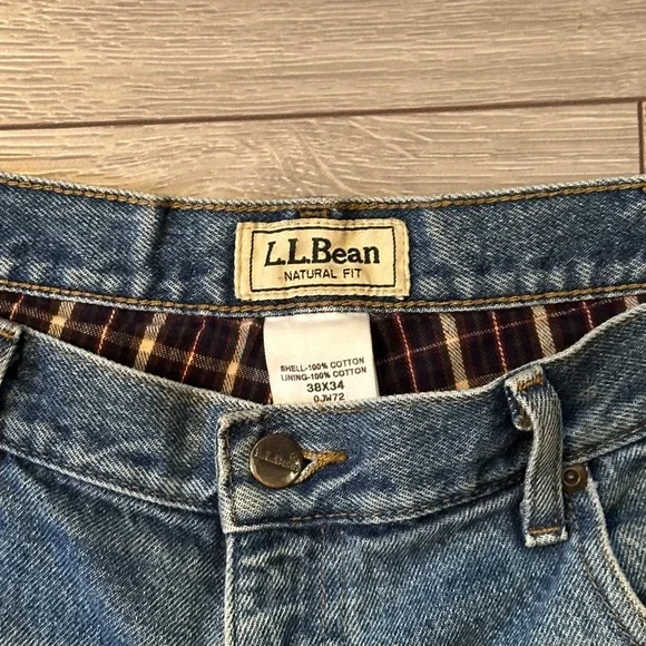 L.L. Bean Vintage Blanket Lined Warm Faded Jeans - Picture 7 of 7